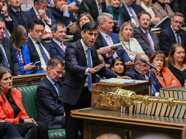 Prime Minister Rishi Sunak speaking during Prime Minister's Questions in the House of Commons, London. PIC: UK Parliament/Jessica Taylor/PA Wire
