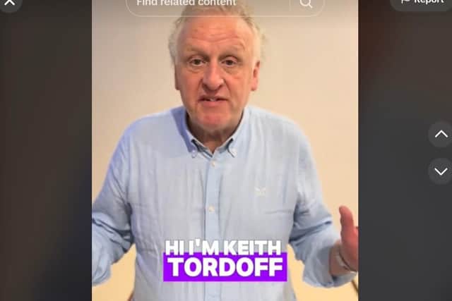 Keith Tordoff's TikTok account