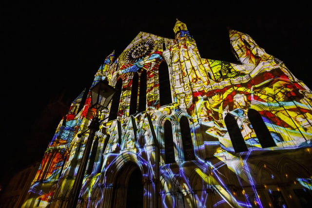 ‘Colour and Light’ is an immersive projection experience for the whole family, illuminating York Minster during the dark evenings of winter.