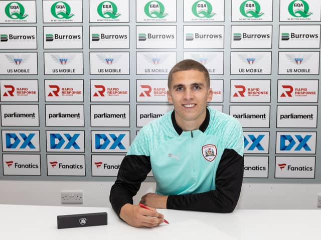 Owen Dodgson has joined Barnsley FC on a season long loan from Burnley. Picture courtesy of Barnsley FC.