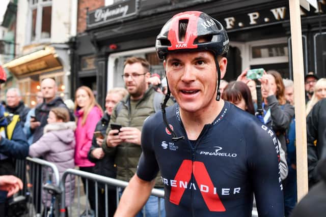 INEOS Grenadiers's Ben Swift celebrates winning the Men's National Road Championships in Lincoln back in 2021 (Picture: Will Palmer/SWPix.com)