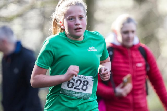 Gala Harrier Annabel Hendry was the 23rd girl to finish the junior race, clocking 14:41