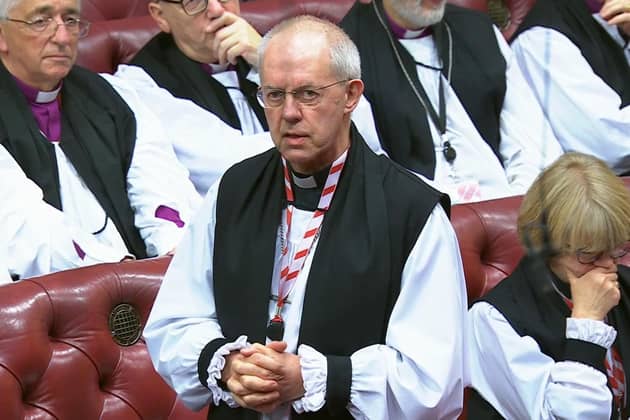 Former Archbishop of Canterbury, Justin Welby, delivers his final speech in the House of Lords last year. PIC: House of Commons/UK Parliament/PA Wire