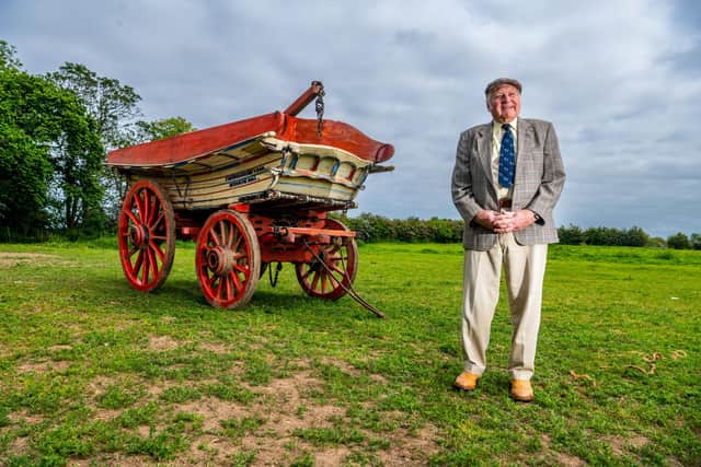 Francis Richardson, 77, of Bewholme Hall Farm, Bewholme, near Beverley, East Yorkshire, a farmer and Shire Hores breeder, who has recently received an honour from the Shire Society for his lifelong involvement in the breed.