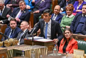 Rishi Sunak speaking during Prime Minister's Questions in the House of Commons.