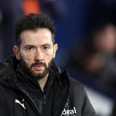 WEST BROMWICH, ENGLAND - FEBRUARY 03: Carlos Corbern, Manager of West Bromwich Albion looks on prior to the Sky Bet Championship between West Bromwich Albion and Coventry City at The Hawthorns on February 03, 2023 in West Bromwich, England. (Photo by Catherine Ivill/Getty Images)