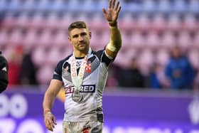 Man of the match Tommy Makinson after the game. (Photo by OLI SCARFF/AFP /AFP via Getty Images)