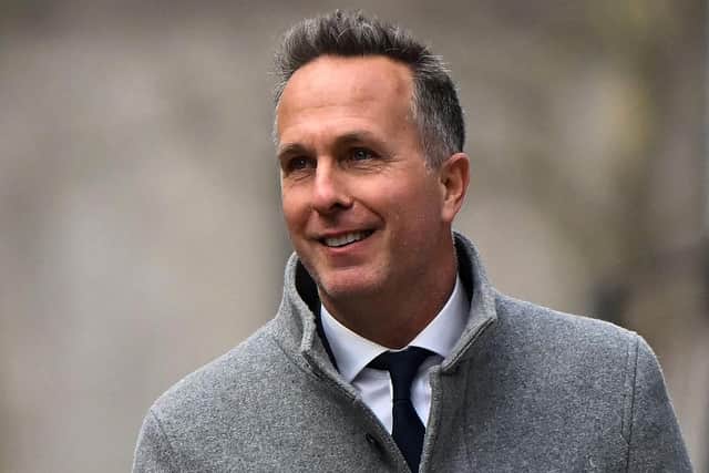 Former England cricket captain Michael Vaughan arrives to attend a Cricket Discipline Commission hearing earlier this month (Picture: JUSTIN TALLIS/AFP via Getty Images)