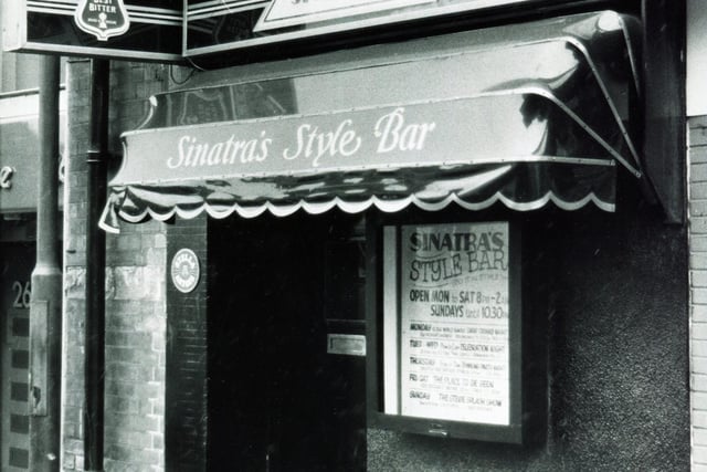 Sinatra's Night Club in Carver Street, Sheffield, February 1988. Do you remember heading here on a night out in town?
