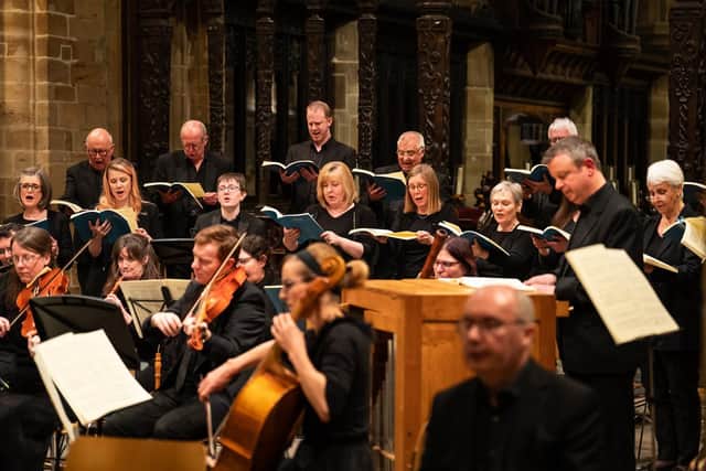 Performing in last month’s Bach concert at Wakefield Cathedral. Picture credit: Jordan Lee