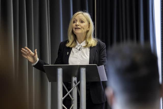 Tracy Brabin speaking at last year's Yorkshire Post Health & Life Sciences Business Breakfast. Picture by Allan McKenzie/AMGP
