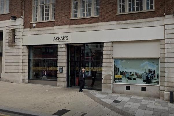 Akbar’s was a very popular choice with our readers. Jane Aldrick said: “A recent visit to Akbars on Eastgate, Leeds, reminded me just how good their food really is.”