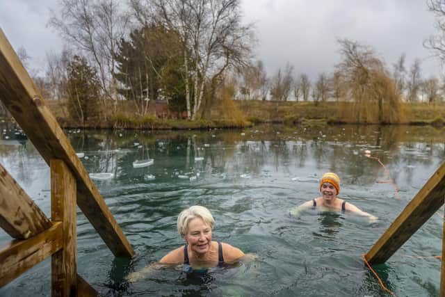 Wild swimmers at Pool Bridge Farm in York. Credit: Jonny Walton