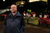 Mick Lynch, general secretary of the Rail, Maritime and Transport union (RMT) joins members on the picket line outside London Euston train station, in a long-running dispute over jobs and pensions. Picture date: Tuesday January 3, 2023. PA Photo. Train passengers have been warned to expect significant disruption this week as rail workers take further strike action in a dispute over pay, jobs and conditions. The RMT union has announced its members at Network Rail will take strike action on January 3, 4, 6 and 7. See PA story INDUSTRY Strikes. Photo credit should read: Stefan Rousseau/PA Wire
