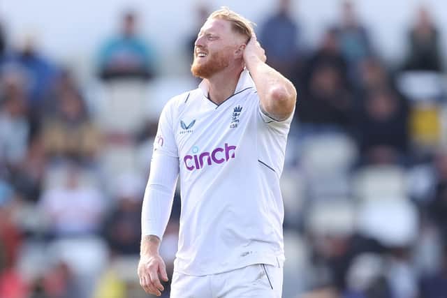 Ben Stokes took the aggressive option after pondering the eternal question as to whether to enforce the follow-on. Photo by Phil Walter/Getty Images.