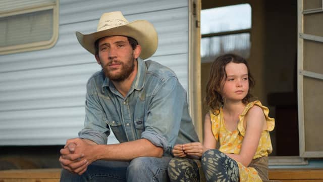 Josh O'Connor as Thomas "Dusty" Fraser Jr. and Lily LaTorre as Callie Rose in Rebuilding. Picture: Jesse Hope All Rights Reserved.