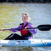 Helen Skelton on Lake Windermere. Picture: Alamy/PA.