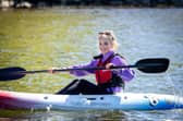 Helen Skelton on Lake Windermere. Picture: Alamy/PA.