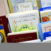 Father's Day cards sit in a Hallmark store.  (Pic credit: Chris Hondros / Getty Images)