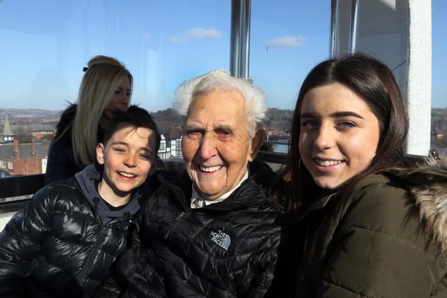 Jack Reynolds with great great grandson and great great granddaughter in 2018