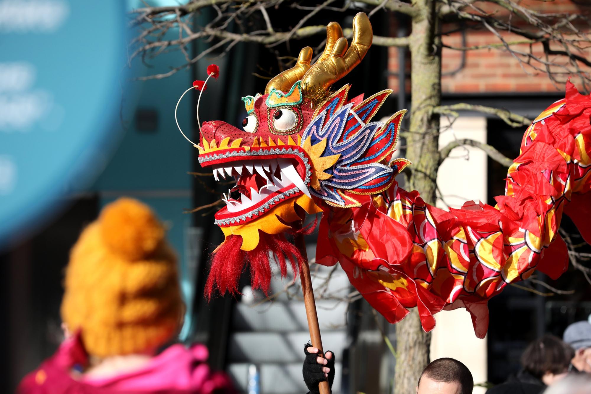 Dragon Dance for Chinese New Year pictured taking place at Gunwharf Quays in Portsmouth. Picture: Sam Stephenson.