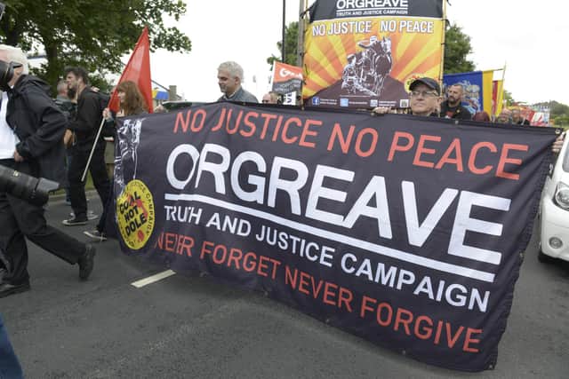 March to mark the 35th anniversary of the Battle of Orgreave during the miners strike in 2019