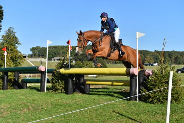 Taking a leap of faith at Bishop Burton's horse trials last weekend.