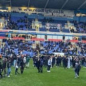 PITCH INVASION: Reading fans protest against the ownership of Dai Yongge
