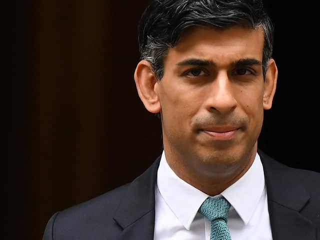 Prime Minister Rishi Sunak on his way to take part in the weekly session of Prime Minister's Questions  (Photo by DANIEL LEAL/AFP via Getty Images)