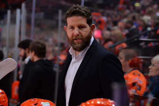 TOP MARKS: Aaron Fox - Sheffield Steelers head coach - has been delighted with the impact made by Brandon Whistle. Picture courtesy of Dean Woolley/EIHL/Steelers Media