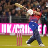 LEADING MAN: England's Dawid Malan hits out during the first Vitality IT20 match at the Seat Unique Riverside Picture: Owen Humphreys/PA