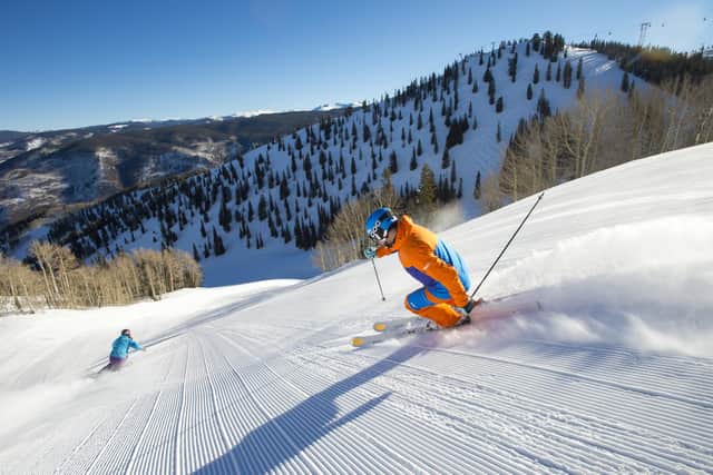 Skiers in Aspen. Picture credit: Aspen Ski Company/PA.