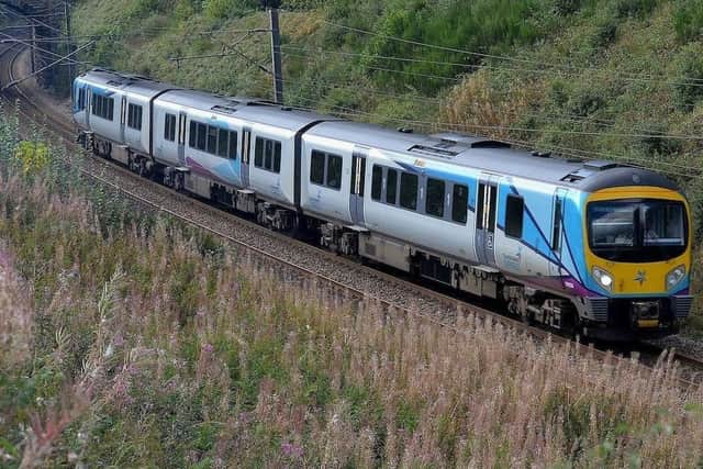 The Transpennine Express service was operating between Huddersfield and Leeds when the fire broke out