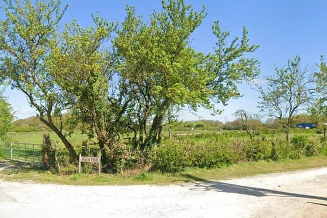 The location of the proposed compound in Wren Hall Lane at Drax.
