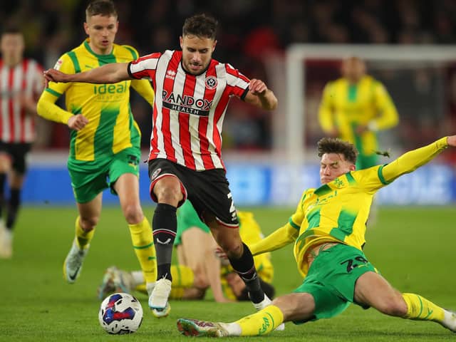 STEPPING UP: George Baldock believes he played better for Sheffield Utd in the Premier League than the Championship