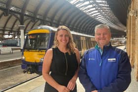 Northern employees behind new station name announcements Pete Corley and Laura Palmer. (Pic credit: Northern)