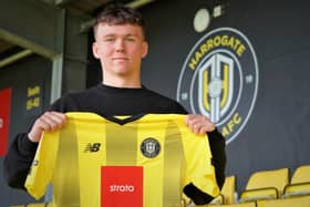 STAYING PUT: Teenage midfielder George Horbury has signed up for an extra year with his hometown club, Harrogate Town