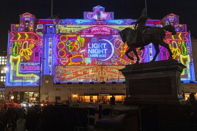 Highlights included a jaw-dropping projection on The Queen’s Hotel entitled Joyride, reinventing the building as a futuristic, digital rollercoaster ride.