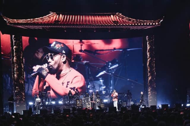 Wu-Tang Clan brought their Shaolin Temple stage design to the UK. Picture: Jago Stock