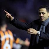 THANKING YOU: Hull City boss Liam Rosenior, applauds travelling supporters after his side's win against Birmingham City at St. Andrew's. Picture: Bradley Collyer/PA