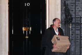 Boris Johnson's former top aide Dominic Cummings leaving 10 Downing Street. Credit: PA.
