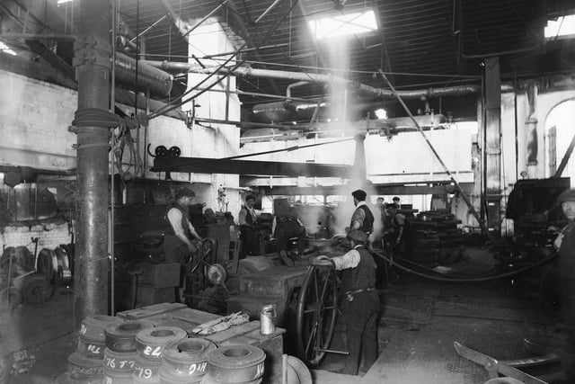 Tyre manufacturers in Sheffield in April 1909.