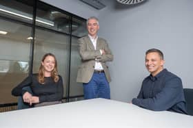 Left to right: Sarah Pawson, founder & managing director at Fruition IT & Fruition Consulting, Thomas Davy, co-founding partner at Erisbeg and Martin Jones, associate director of Fruition IT & Fruition Consulting.