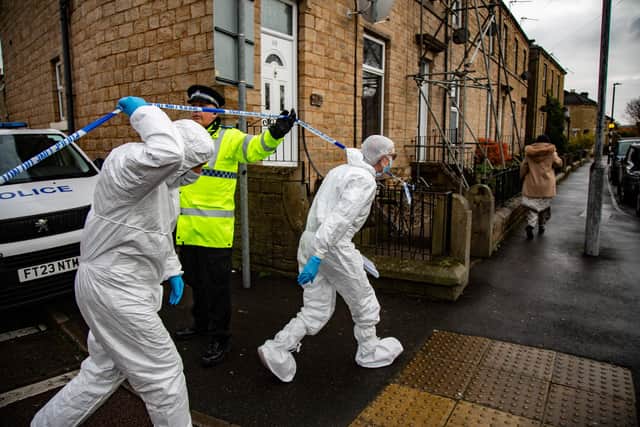 West Yorkshire Police said its officers were called to a property in Dearnley Street in the Ravensthorpe area of the former mill town.