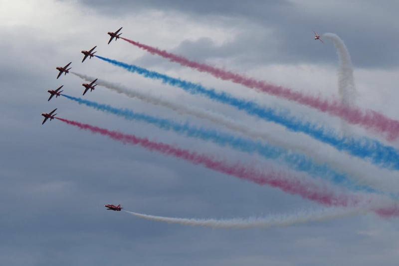 Red Arrows wow the crowds at Whitby Regatta.
picture: Graham Templeton