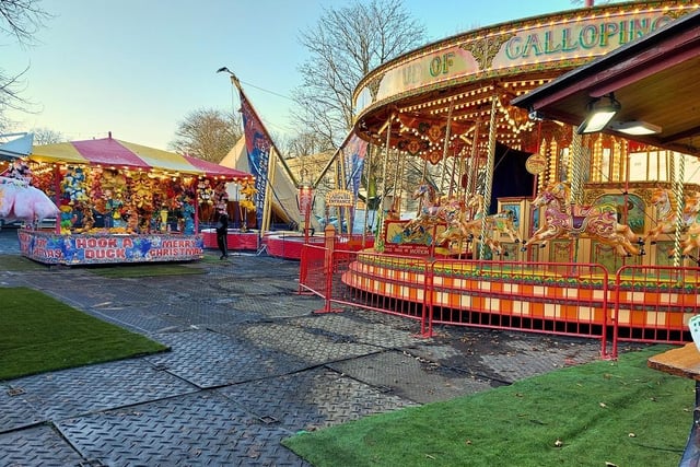 There were rides, a bar, a tipi and ice rink at Crescent Gardens.