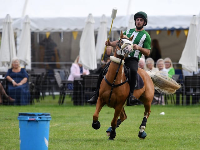 Chatsworth County Fair Yorkshire on their way to winning the Pony Club Mounted Games. 4th September 2026