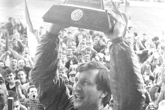 EXPERIENCE: Neil Warnock was winning trophies like the 1986-87 Conference title at Scarborough before any of his Huddersfield Town players were born
