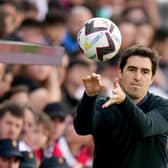 Andoni Iraola, Head Coach of Rayo Vallecano, remains the No 1 target for Leeds and is still the bookies favourtie to land the job at 5/1. (Picture: Angel Martinez/Getty Images)