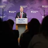 Labour leader Sir Keir Starmer delivers a speech on the situation in the Middle East at Chatham House in central London. PIC: Stefan Rousseau/PA Wire